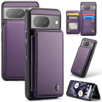 Google Pixel 8 Caseme C22-etui RFID-kortpung - lilla