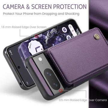 Google Pixel 8 Caseme C22-etui RFID-kortpung - lilla