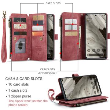 Google Pixel 8 Caseme C30 Multifunktionel Pung - Rød
