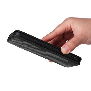 Google Pixel 8a Flip Cover - Karbonfiber - Sort