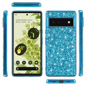 Google Pixel 8a Glitter Series Hybrid Cover - Sort