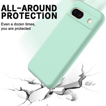 Google Pixel 8a Liquid Silikone Cover med Strop - Grøn