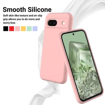 Google Pixel 8a Liquid Silikone Cover med Strop - Pink
