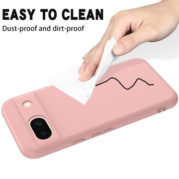 Google Pixel 8a Liquid Silikone Cover med Strop - Pink