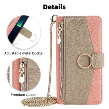 Google Pixel 8a Makeup Spejl Pung m. Skulderrem - Pink