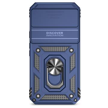 Google Pixel 8a Roterende Ring Hybrid Cover med Kameraskjold - Blå