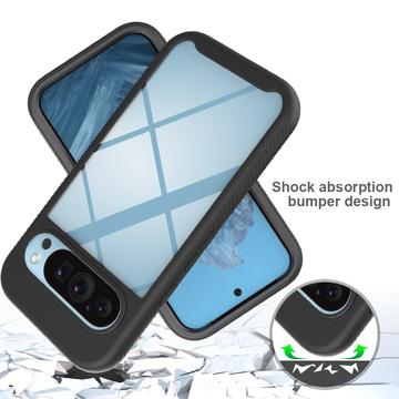 Google Pixel 9 360 Beskyttelse Cover - Rød / Klar