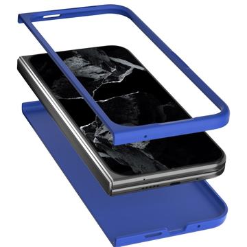 Google Pixel 9 Pro Fold Gummibelagt Plastik Cover - Blå