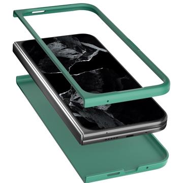 Google Pixel 9 Pro Fold Gummibelagt Plastik Cover - Grøn