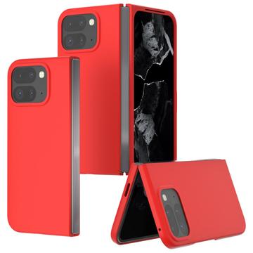 Google Pixel 9 Pro Fold Gummibelagt Plastik Cover - Rød