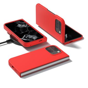 Google Pixel 9 Pro Fold Gummibelagt Plastik Cover - Rød