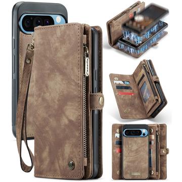 Google Pixel 9 Pro XL Caseme 008 2-i-1 Multifunktionel Pung - Brun