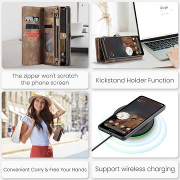Google Pixel 9 Pro XL Caseme 008 2-i-1 Multifunktionel Pung - Brun