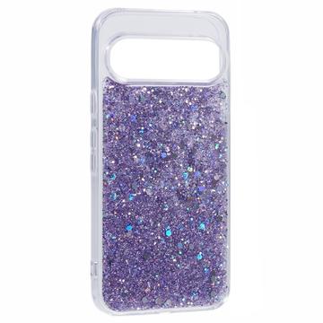 Google Pixel 9 Pro XL Glitter Flakes TPU Cover - Lilla