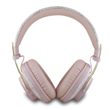 Guess 4G Big Metal Logo ENC trådløse hovedtelefoner - Pink