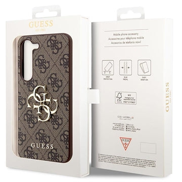 Guess 4G Big Metal Logo Samsung Galaxy S23 5G Hybrid Cover - Brun