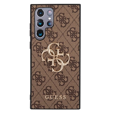 Guess 4G Big Metal Logo Samsung Galaxy S23 Ultra 5G Hybrid Cover - Brun