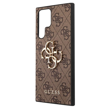 Guess 4G Big Metal Logo Samsung Galaxy S23 Ultra 5G Hybrid Cover - Brun