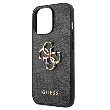Guess 4G Big Metal Logo iPhone 13 Pro Hybrid Cover - Sort