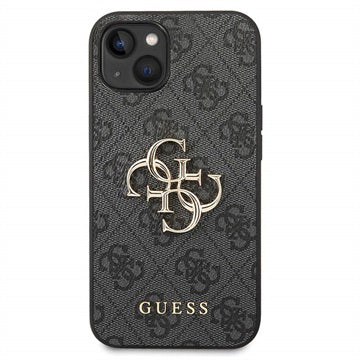 Guess 4G Big Metal Logo iPhone 14 Hybrid Cover - Sort