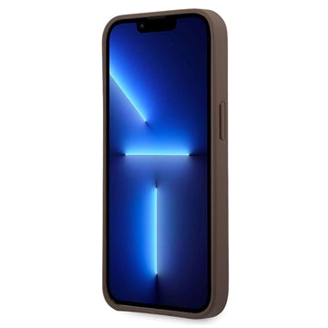 Guess 4G Big Metal Logo iPhone 14 Pro Max Hybrid Cover - Brun