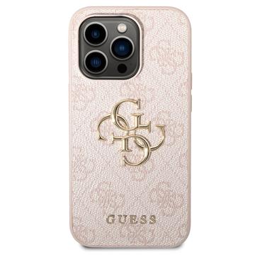 Guess 4G Big Metal Logo iPhone 14 Pro Hybrid Cover - Pink