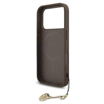 iPhone 17 Pro Guess 4G Charm Hybrid Cover - MagSafe-kompatibel - Brun