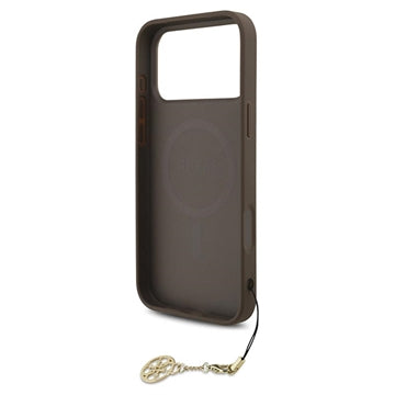 iPhone 17 Pro Max Guess 4G Charm Hybrid Cover - MagSafe-kompatibel - Brun