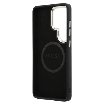 Samsung Galaxy S26 Ultra Guess 4G Gold Frame Cover - MagSafe-kompatibelt - Sort