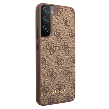 Guess 4G Metal Gold Logo Samsung Galaxy S23 5G Hybrid Cover - Brun