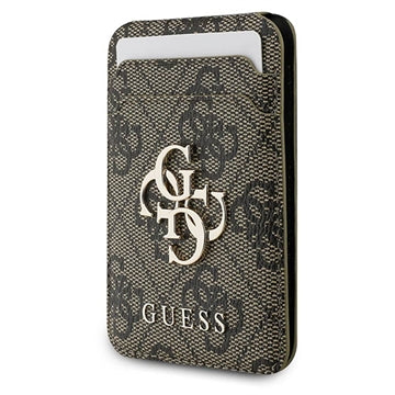 Guess 4G kortholder med metallogo og stander - MagSafe-kompatibel - Brun