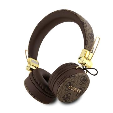 Guess 4G On-Ear trådløse hovedtelefoner med metallogo - brun