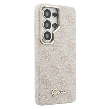 Samsung Galaxy S26 Ultra Guess 4G Script Metal Logo magnetisk cover - Pink