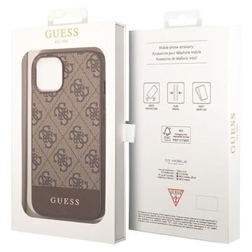 Guess 4G Stripe iPhone 14 Hybrid Cover - Brun