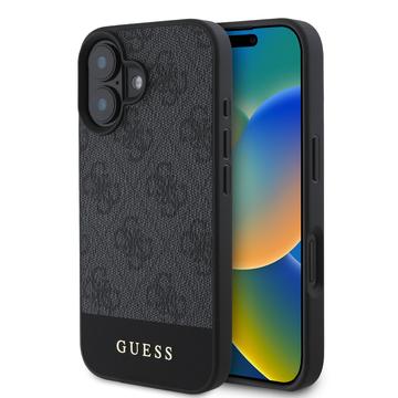 iPhone 16 Guess 4G Stripe Hybrid Cover - Grå