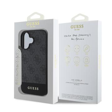 iPhone 16 Guess 4G Stripe Hybrid Cover - Grå