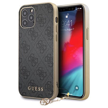 Guess Charms Collection 4G iPhone 12/12 Pro Cover - Grå