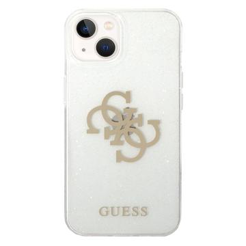 Guess Glitter 4G Big Logo iPhone 14 Plus Hybrid Cover - Gennemsigtig