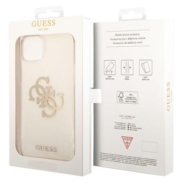 Guess Glitter 4G Big Logo iPhone 14 Plus Hybrid Cover - Gennemsigtig
