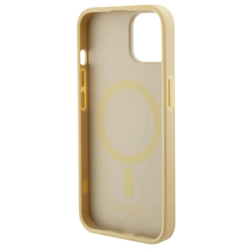 iPhone 15 Guess Saffiano Hybrid Cover - MagSafe Kompatibel - Beige
