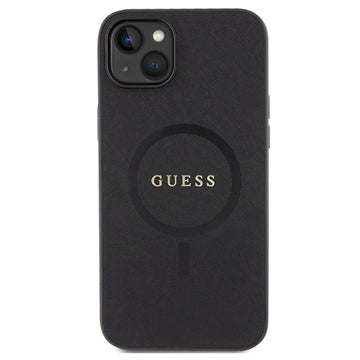 iPhone 15 Guess Saffiano Hybrid Cover - MagSafe Kompatibel - Sort