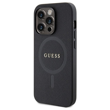 iPhone 15 Pro Max Guess Saffiano Hybrid Cover - MagSafe Kompatibel - Sort