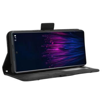 HTC U24 Pro Pung Cover med Kortholder - Sort