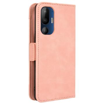 HTC U24 Pro Pung Cover med Kortholder - Pink