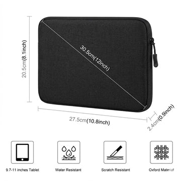 Haweel Slim tablet-/laptop-taske - 9.7"-11" - Sort