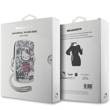 Hello Kitty Graffiti Kitty Head Smartphone Skuldertaske - Hvid