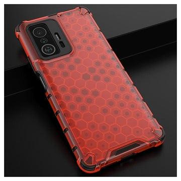 Xiaomi 11T/11T Pro Honeycomb Armored Hybrid Cover - Rød