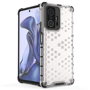 Xiaomi 11T/11T Pro Honeycomb Armored Hybrid Cover - Gennemsigtig
