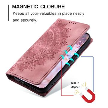 Honor 200 Lite Mandala Series Etui med Pung - Rødguld