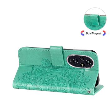 Honor 200 Mandala Series Etui med Pung - Grøn